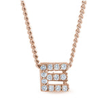 Rose Gold Finish Initial Pendant