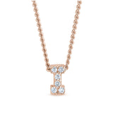 Rose Gold Finish Initial Pendant
