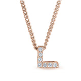 Rose Gold Finish Initial Pendant