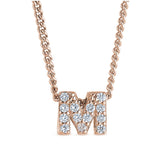 Rose Gold Finish Initial Pendant