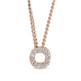 Rose Gold Finish Initial Pendant