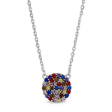Small Multicolored Circle Necklace