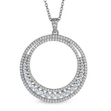 Two Row Large Open Circle Pendant