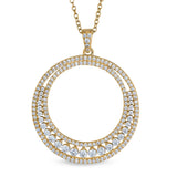 Two Row Large Open Circle Pendant