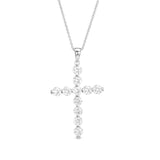 Fancy Beaded Bezel Set Cross Pendant