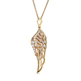 Layered Feathered Angel Wing Pendant