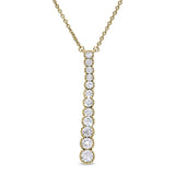 Beaded Bezel Drop Necklace