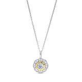 Two Tone Flower Pendant