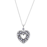 Two Tone Open Heart Pendant