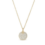 Round Micropave Disc Pendant