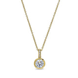 Round Bezel Drop Pendant