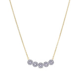 Five Round Flower Necklace