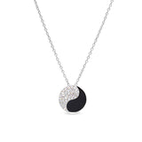 Black Enamel Yin Yang Pendant