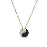 Black Enamel Yin Yang Pendant