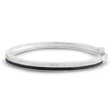 Black Enamel Bangle Bracelet
