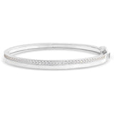 White Enamel Bangle Bracelet