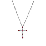 January Birthstone Cross Pendant
