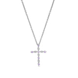 October Birthstone Cross Pendant