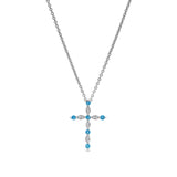 December Birthstone Cross Pendant