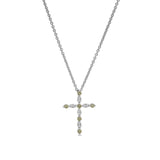 August Birthstone Cross Pendant
