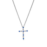 September Birthstone Cross Pendant