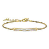 Two Bar Rounded Box Chain Bracelet