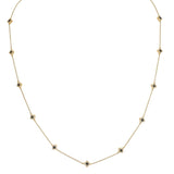 Black Enamel Clover Station Necklace