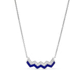 Navy Enamel Ups and Downs Necklace