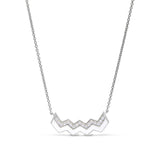 White Enamel Ups and Downs Necklace