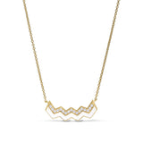 White Enamel Ups and Downs Necklace