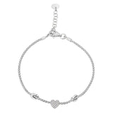 Corean Cable Link Bracelet with Heart and Knots
