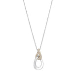 Two Tone Interlocking Teardrop Pendant