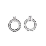 Open Circle Stud Earrings