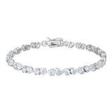 Two Stone Waves Tennis Bracelet