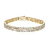 Three Row Tennis Bracelet
