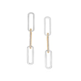 Two Tone Paperclip Earrings