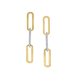 Two Tone Paperclip Earrings