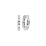 Three Flush Set Simulated Diamond Huggie Earrings