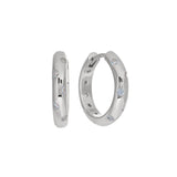 Ten Flush Set Simulated Diamond Huggie Earrings