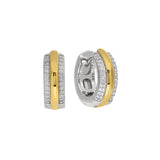 Two Tone Huggie Earrings