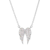 Micropave Angel Wings Necklace
