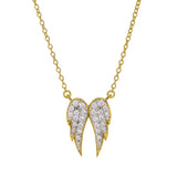 Micropave Angel Wings Necklace
