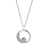 January Birthstone Wave Pendant