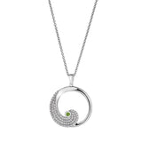 August Birthstone Wave Pendant