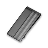 Half Diagonal Stripe Half Polished Money Clip