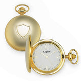Diamond Pattern Pocket Watch with Central Shield