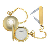 Diamond Pattern Pocket Watch Set with Central Shield