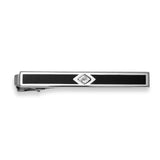 Black Epoxy Tie Bar with Diamond Center