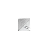 Two Tone Tie Tack with Diamond Accent