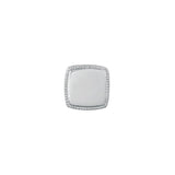 Cushion Cut Tie Tack with Beaded Edge